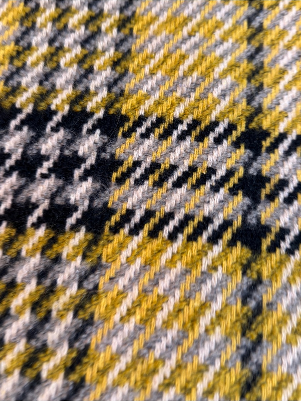 Huachen Women’s Yellow Plaid Double-Breasted Coat - Bright Yellow Sz XL - Picture 6 of 7